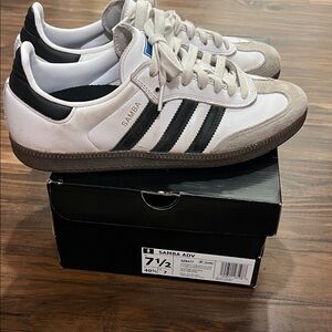 Adidas Samba ADV White and Black Sneakers
